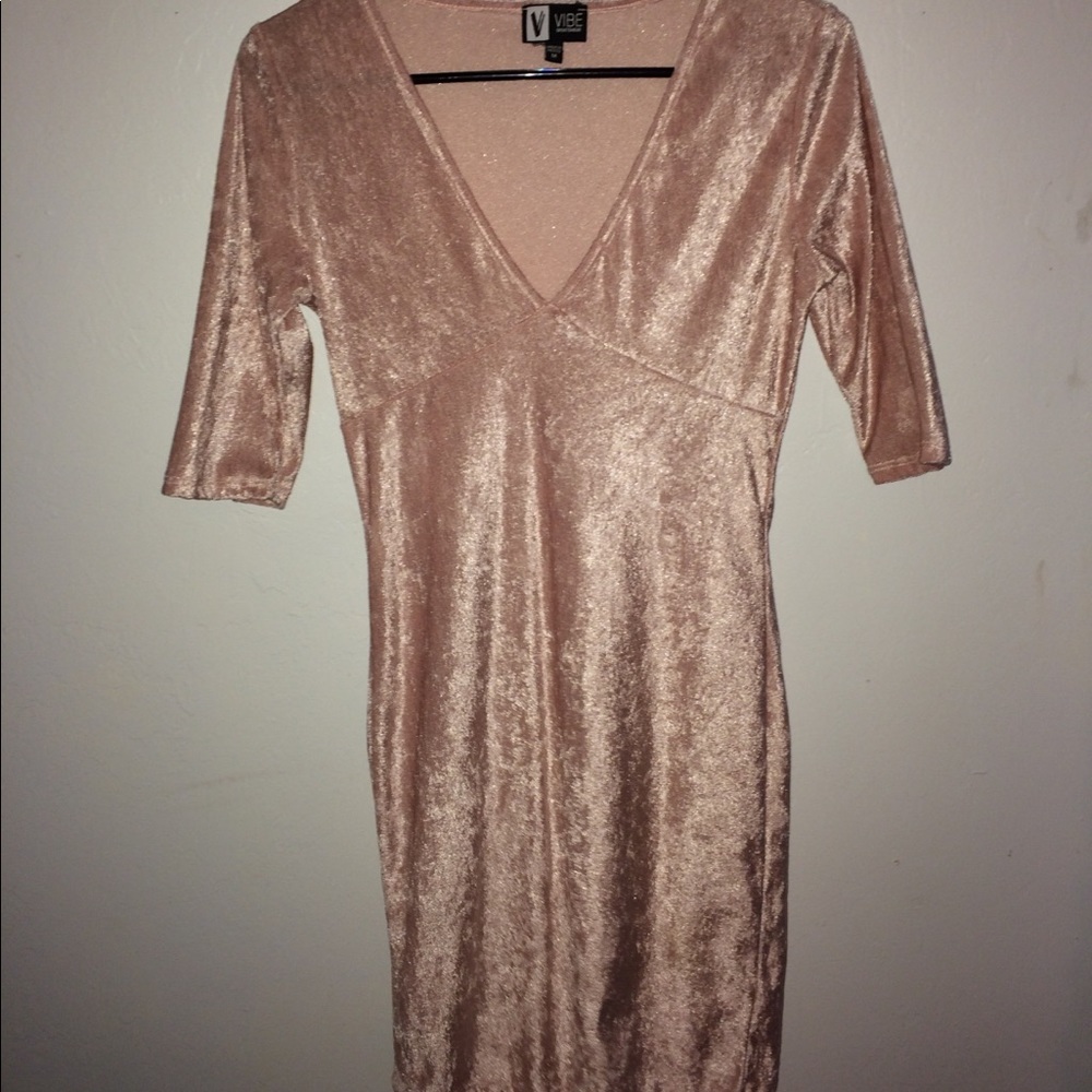 Light pink velvet dress
